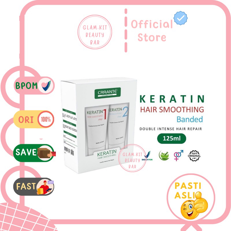 CRRANTE keratin hair smoothing banded pelurus rambut korea