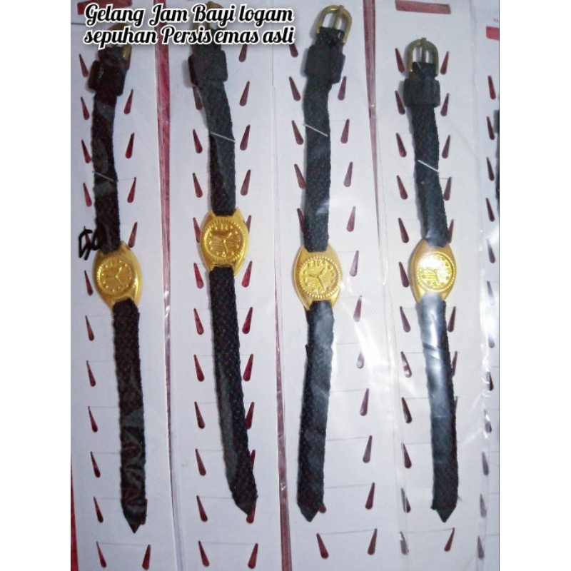 gelang plat Jam Bayi logam kuningan