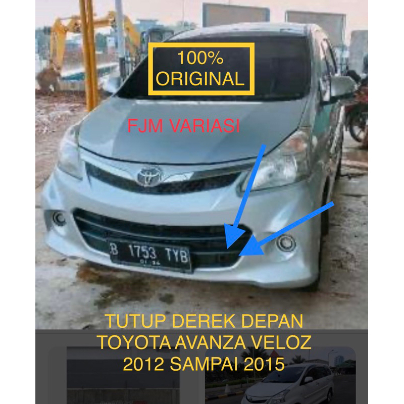 COVER CAVER TUTUP DEREK TOING DEPAN BEMPER BUMPER DEPAN SEMUA MOBIL TOYOTA AVANZA VELOZ 2012 2013 20