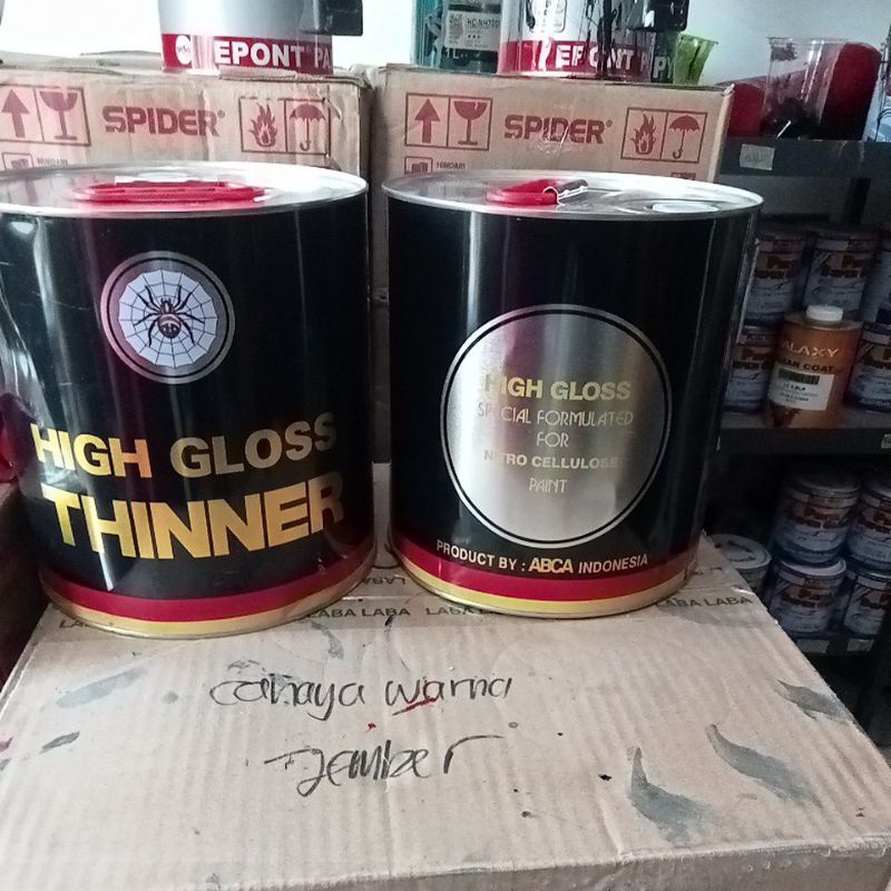 Tiner High Gloss Laba Laba Kemasan Galon atau 5 LITER / Tiner Higloss / Tiner Spesial / Tiner Untuk 