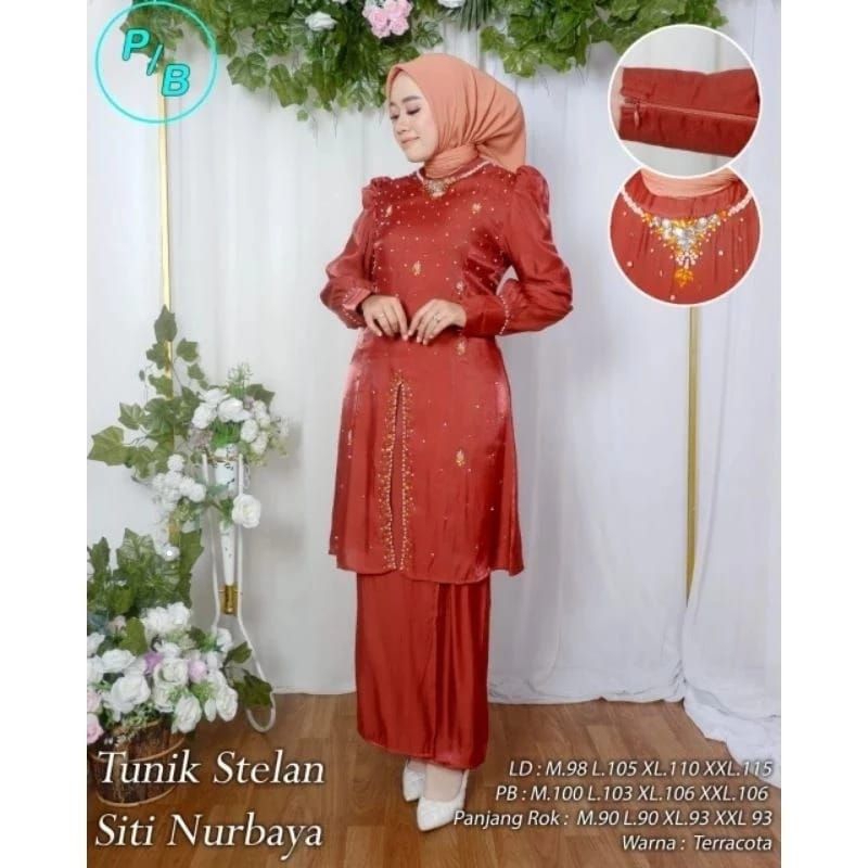 Setelan Kebaya Tunik  Modern  Siti Nurbaya  Terbaru