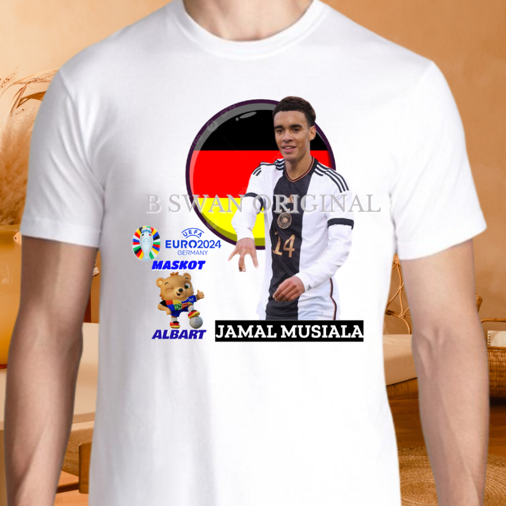 Baju Kaos Outfit Dewasa Pria Wanita Kejuaraan Sepak Bola Piala Eropa UEFA Euro 2024 Jerman Unisex