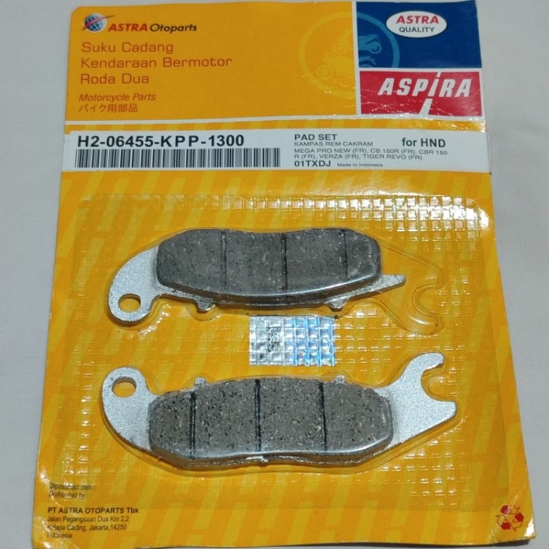 Dispat Kampas Rem Depan Megapro New | Belakang Megapro New Aspira
