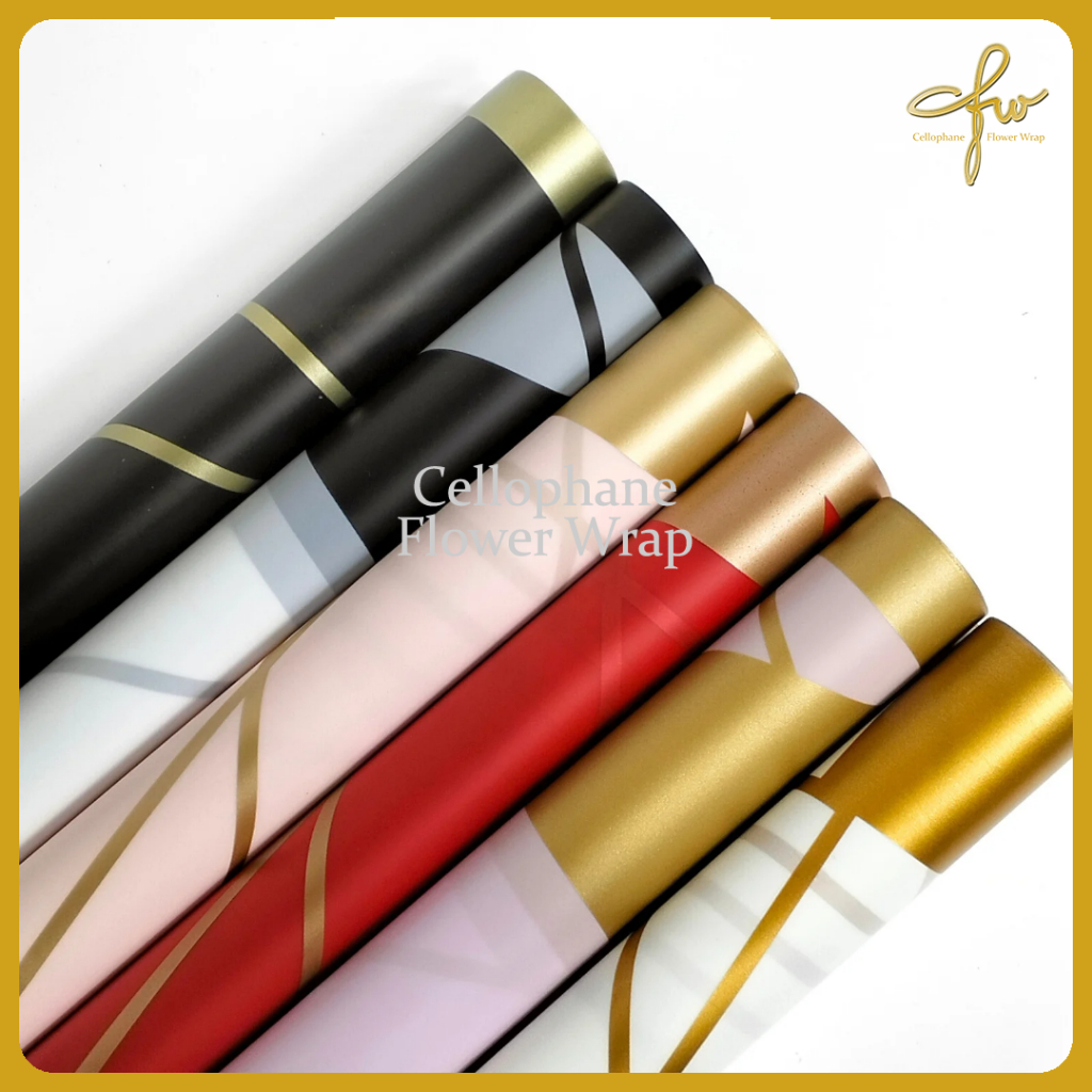 

Kertas Buket Diagonal gold line Flower Wrapping