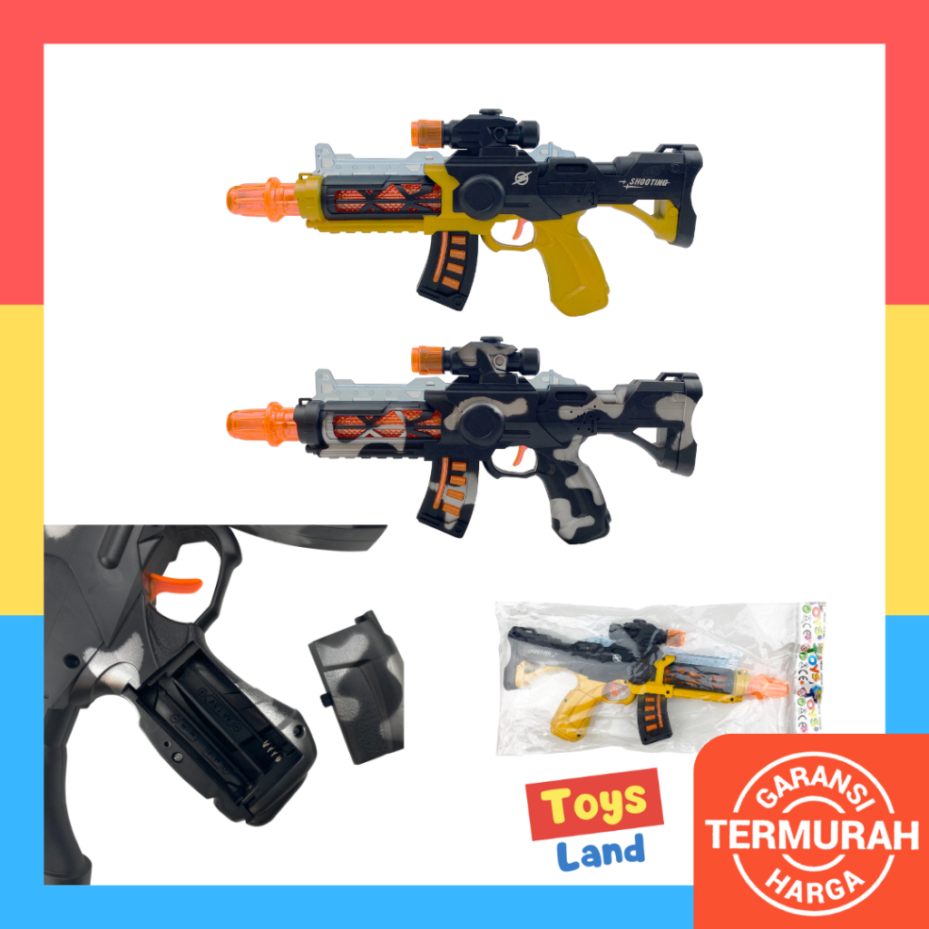 Mainan Tembak Tembakkan Anak Bunyi Nyala Mainan Pistol Mainan Pistolan Bunyi