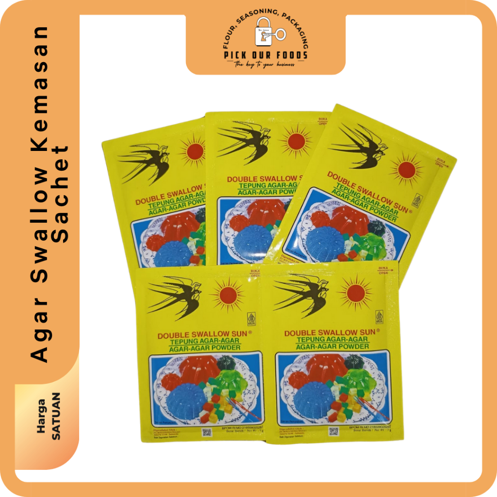 

Agar Agar Swallow | Agar Agar Double Swallow Sun | Jelly Powder SATUAN