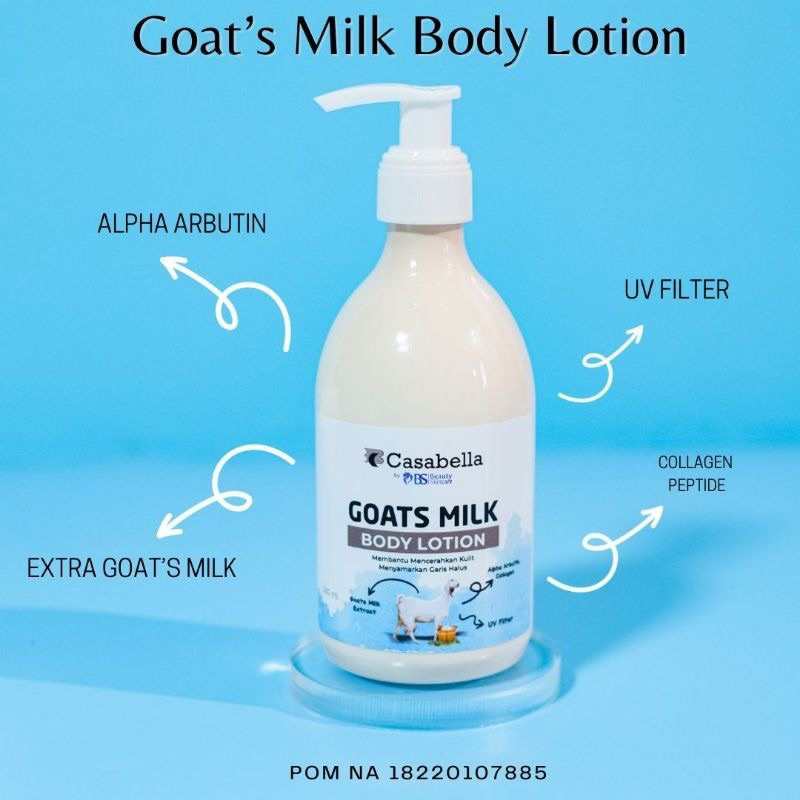 HB BS Cassabella Goats Milk BODY LOTION BS BEAUTY SKINCARE