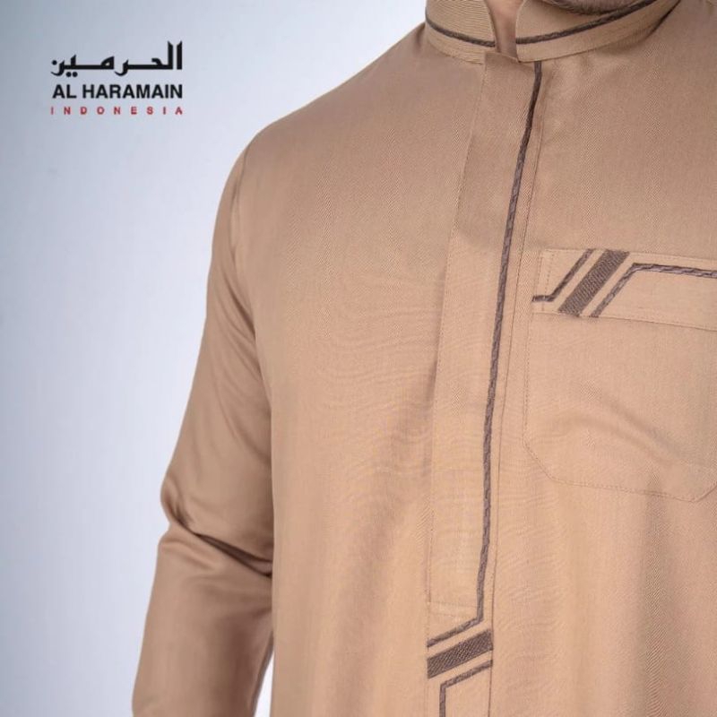 Jubah Gamis Al Haramain Zipper Premium Bordir Manset | Gamis Al Haramain | Haromain | Gamis Pria