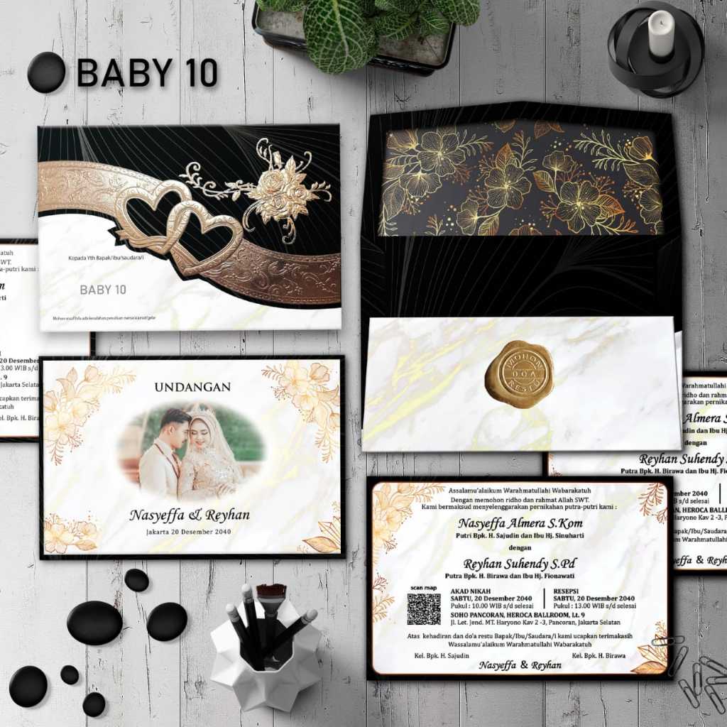 Baby 10 (Amplop + Isi) Blangko Undangan | Undangan Murah | Free File Setting