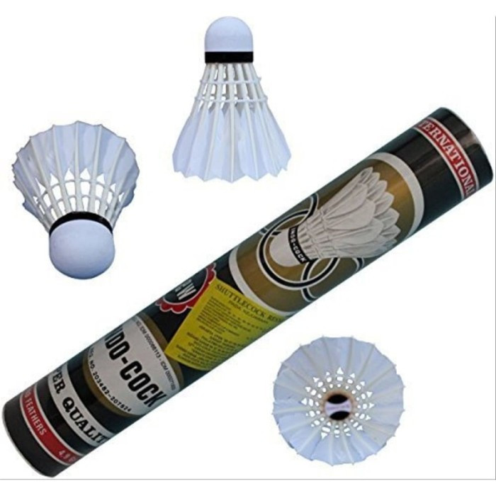 SHUTTLECOCK BADMINTON INDOCOCK MERAH DAN HITAM ORIGINAL