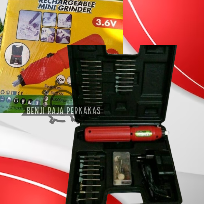 Mini Drill / Mini Grinder / Gerinda Mini DC 3.6 volt SELLERY Mini Die Drill Grinder Gerinda Sellery