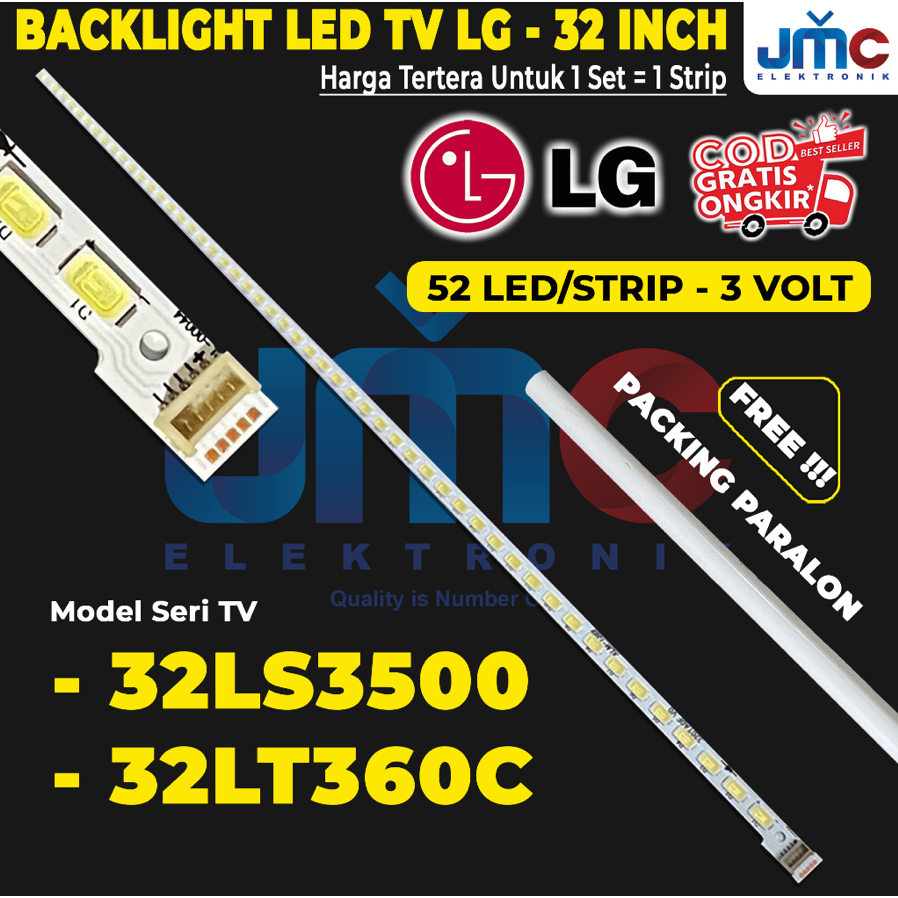 BACKLIGHT TV LED LG 32 INCH 32LS3500 32LT360C 32LT360 52 LED 3 VOLT