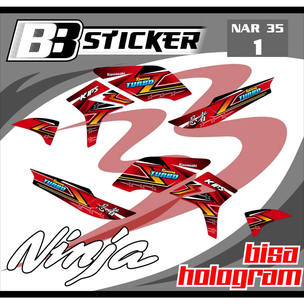STRIPING PREMIUM Kawasaki Ninja R Ninja SS BISA HOLOGRAM List Sticker Variasi Nar 35