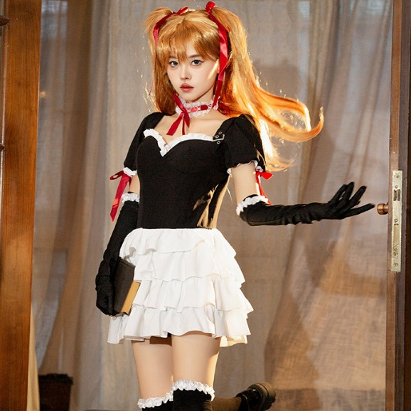 CC-72 asuka evangelion dress gothic version cosplay costume kostum anime jepang