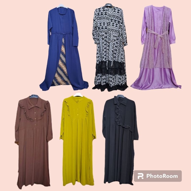 Gamis BARU Sisa Butik Tutup Toko / Preloved Gamis Murah / Gamis Jumbo Murah