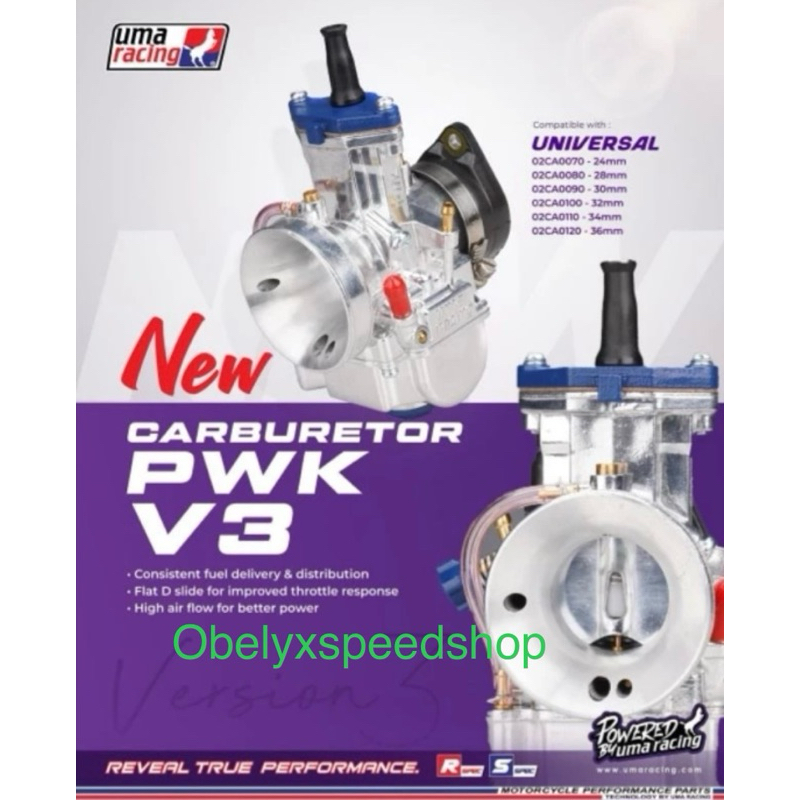 RB1 Karburator Karbu PWK UMA V3 24 28 30 32 34 36 MM UMA Racing Original