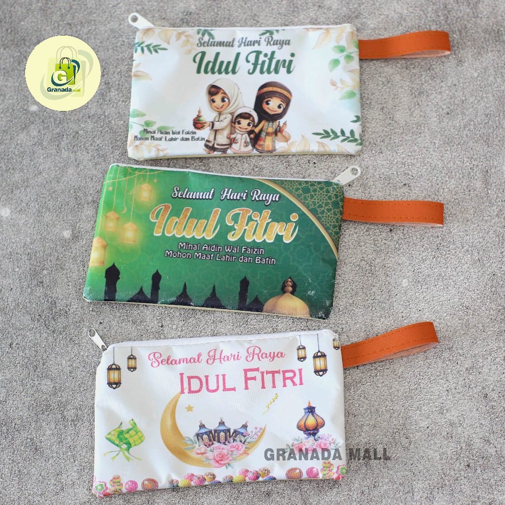 

DOMPET IDUL FITRI/POUCH POLYESTER LEBARAN UK 16 X 10 (PXT)-SIAP KIRIM