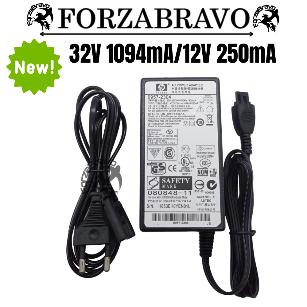 Power Adaptor Charger Casan HP Officejet 7612 7610 0957-2304 32/12 Volt 1094mA 250mA