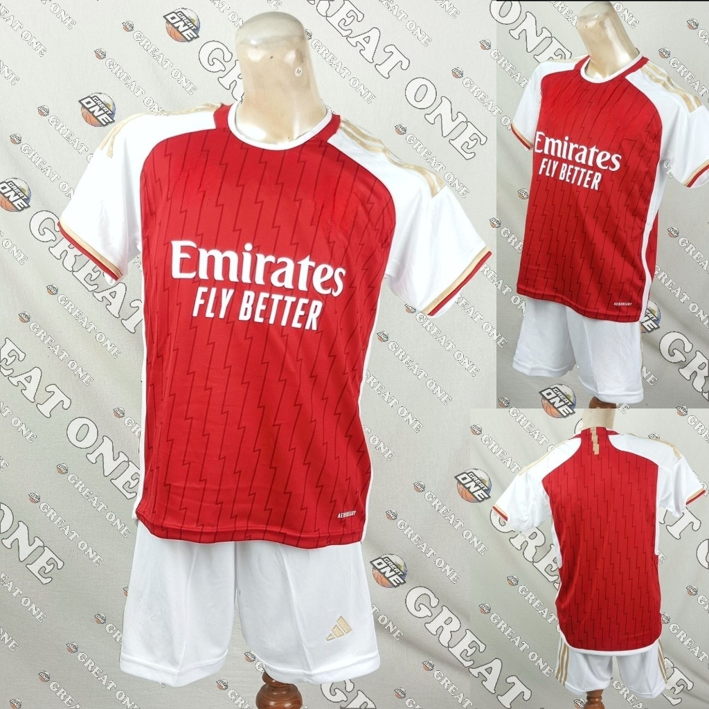 Setelan Baju Kaos Sepak Bola Ori Anak Kids Merah Putih