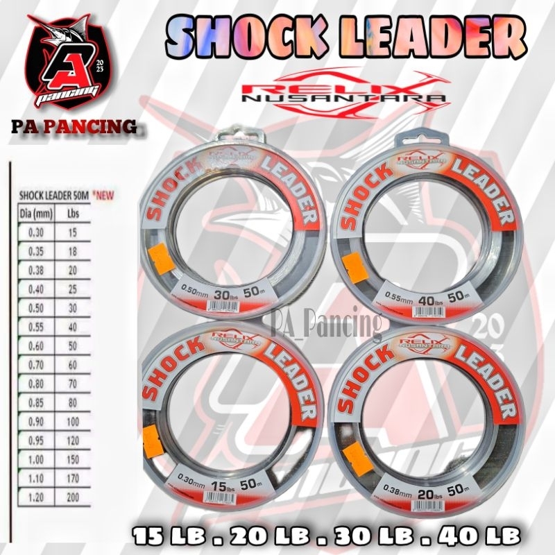 Senar / Leader / Shock Leader Relix Nusantara / 15 lb 20 lb 30 lb 40 lb