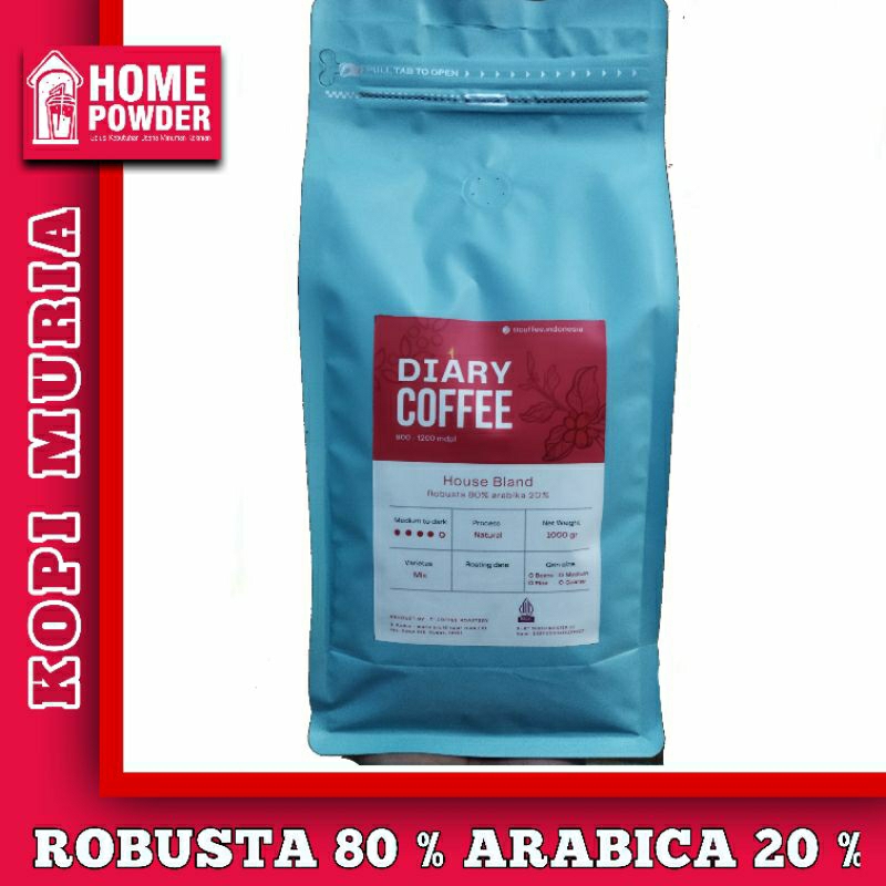 

Promo Kopi House Bland Robusta 80% Arabica 20% Java Muria