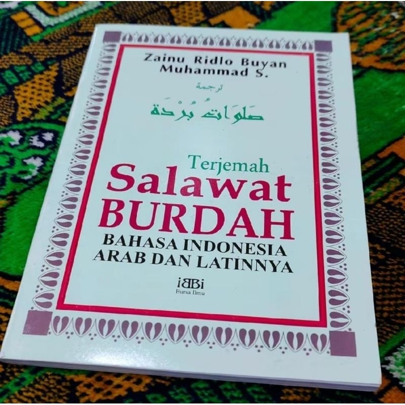 Terjemah Salawat / Shalawat Burdah Bahasa Indonesia Arab - Latin Hvs Besar Ukuran Buku Tulis
