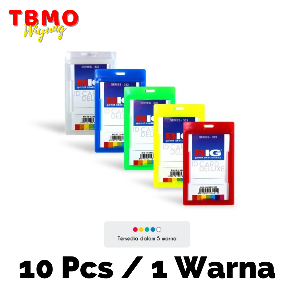 

TBMO ID Card Name Tag Card Holder BIG Deluxe 333 Set 10 Pcs / 1 Warna