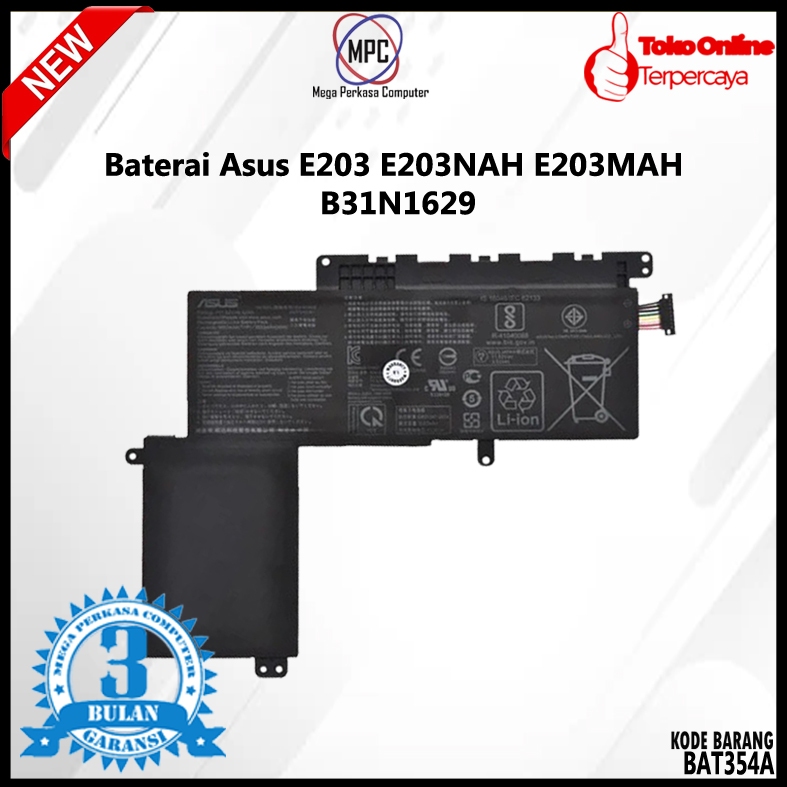 Baterai Laptop ASUS E203 E203N E203M E203MA E203NAH E203MAH B31N1629