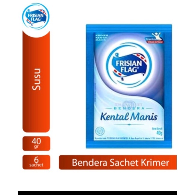 

Frisian Flag Full Cream Susu Kental Manis 40gr 6 Sacset