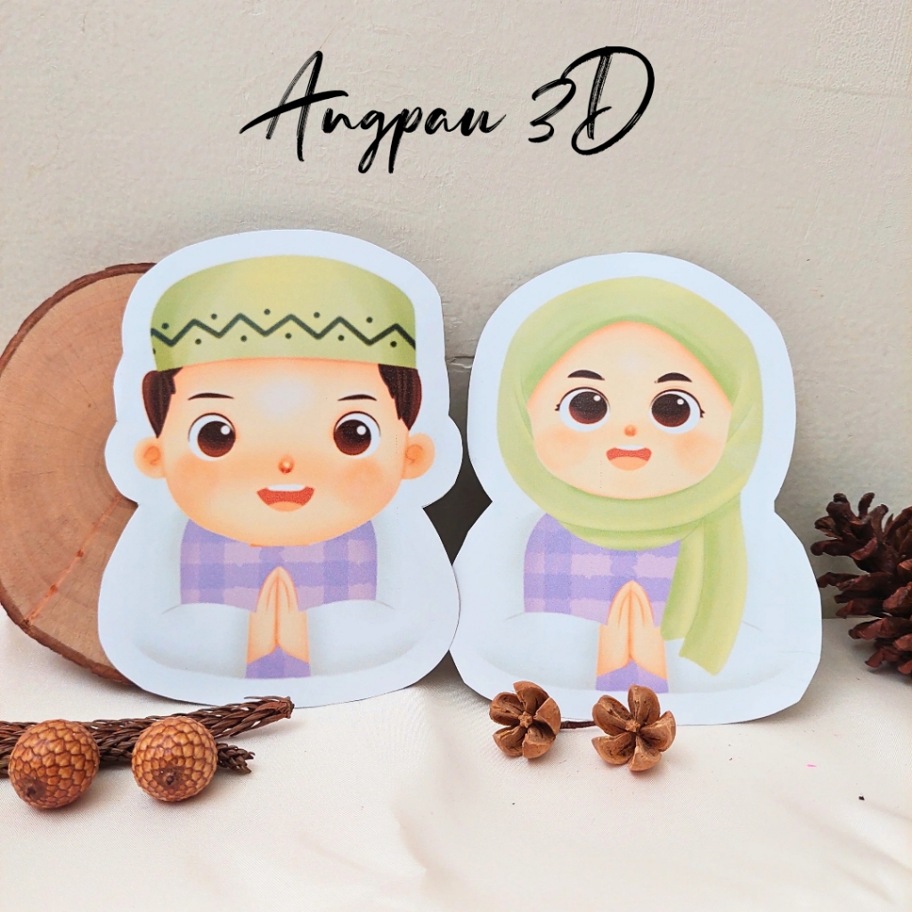 

Amplop Lebaran 3D (ISI 10 PCS) Angpau Idul Fitri Angpao Gemoy Lucu Unik Amplop Lebaran
