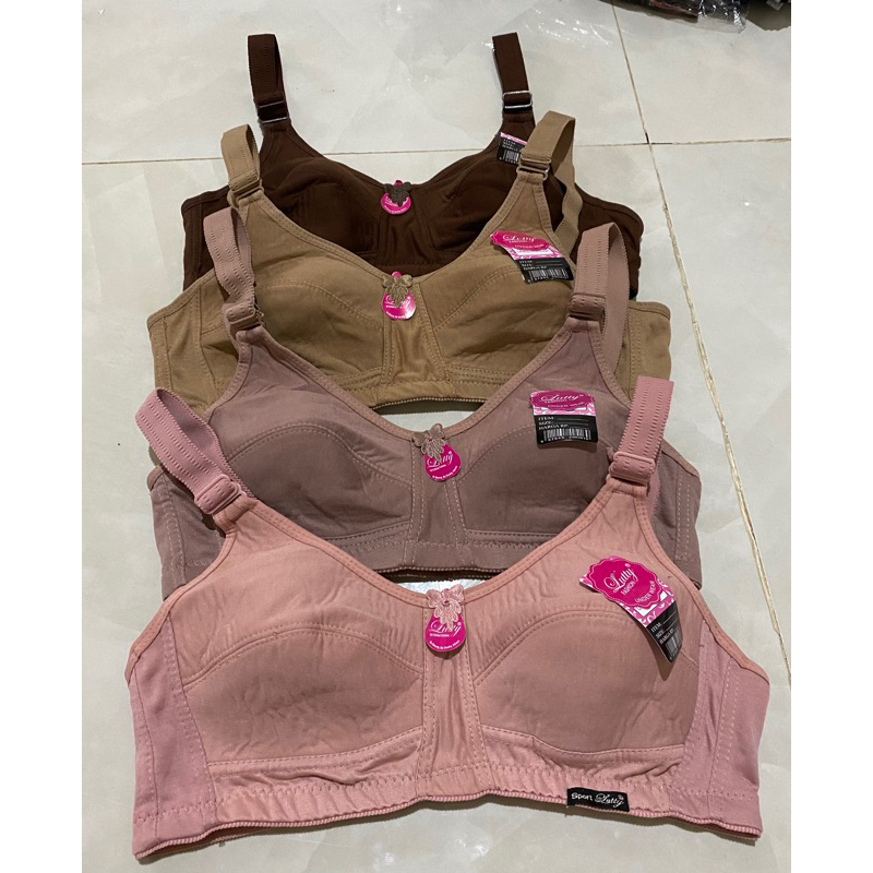 Bh sport bra /bahan katun BH orang TUA tanpa BUSA || BRA katun tanpa kawat tanpa busa cup jumbo