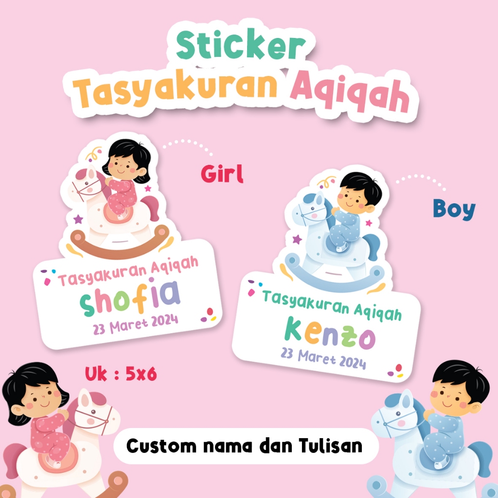 

Sticker Aqiqah Anak Sticker Bento Tasyakuran Aqiqah Anak souvenir