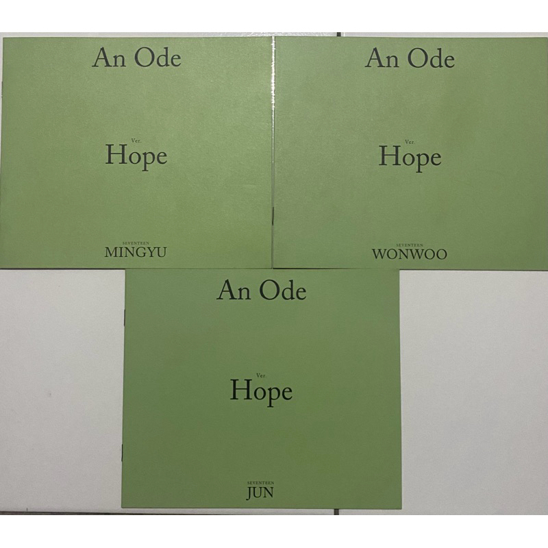 (READY) Photobook an ode hope ver mingyu, wonwoo, jun