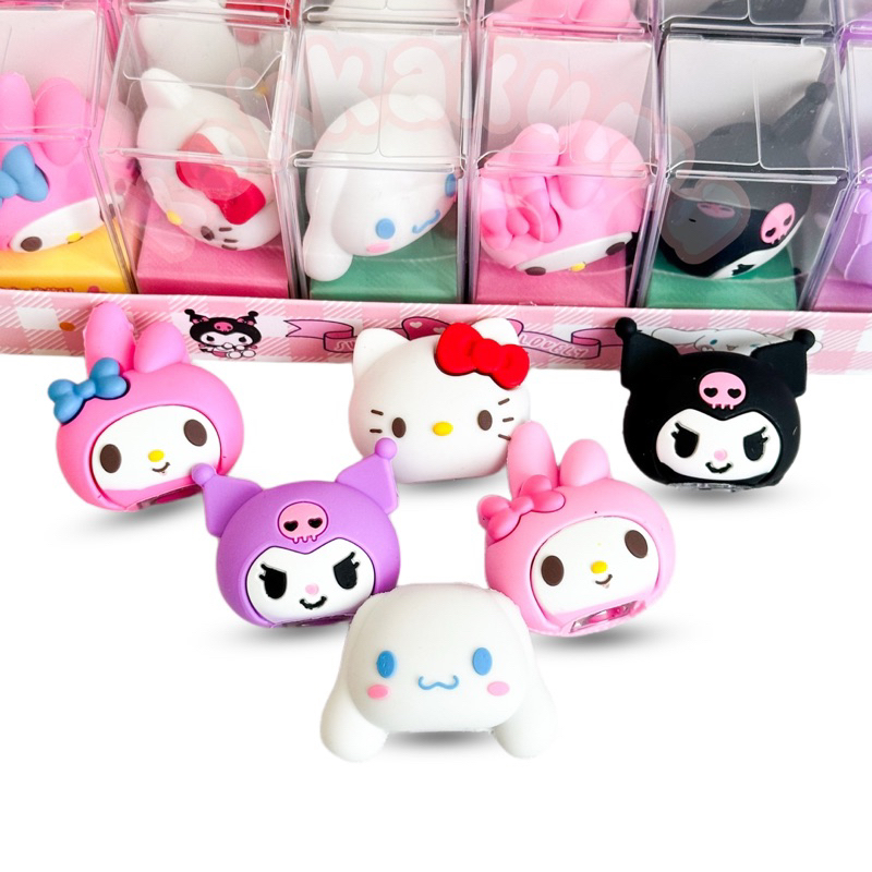 

( KKM ) Rautan + Penghapus Pensil Motif Kepala 2in1 Serutan Pensil Rubber Head Karakter Lucu