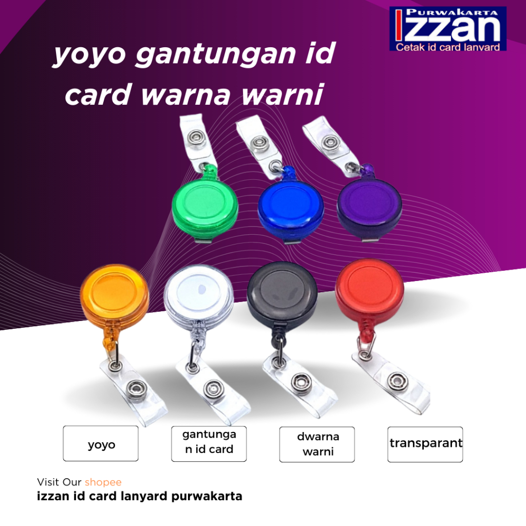 

yoyo id card bandul wadah id card warna warni