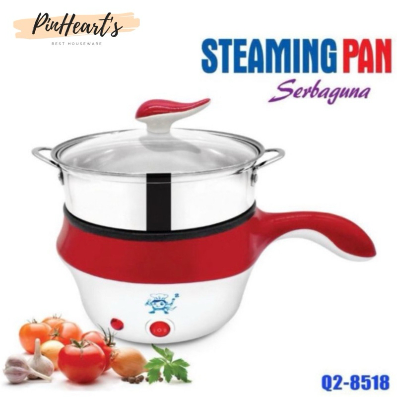 PANCI LISTRIK 1.5LITER + STEAMER/KUKUSAN | PANCI LISTRIK DENGAN KUKUSAN