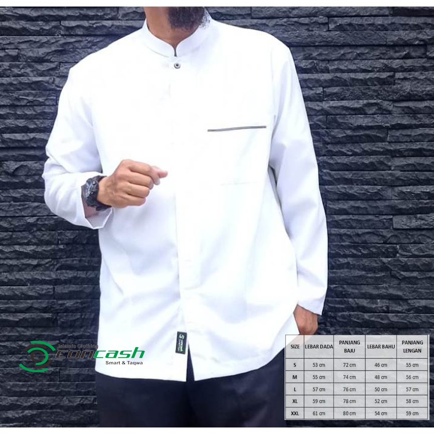 kemeja koko / keja koko lengan panjang /putih
