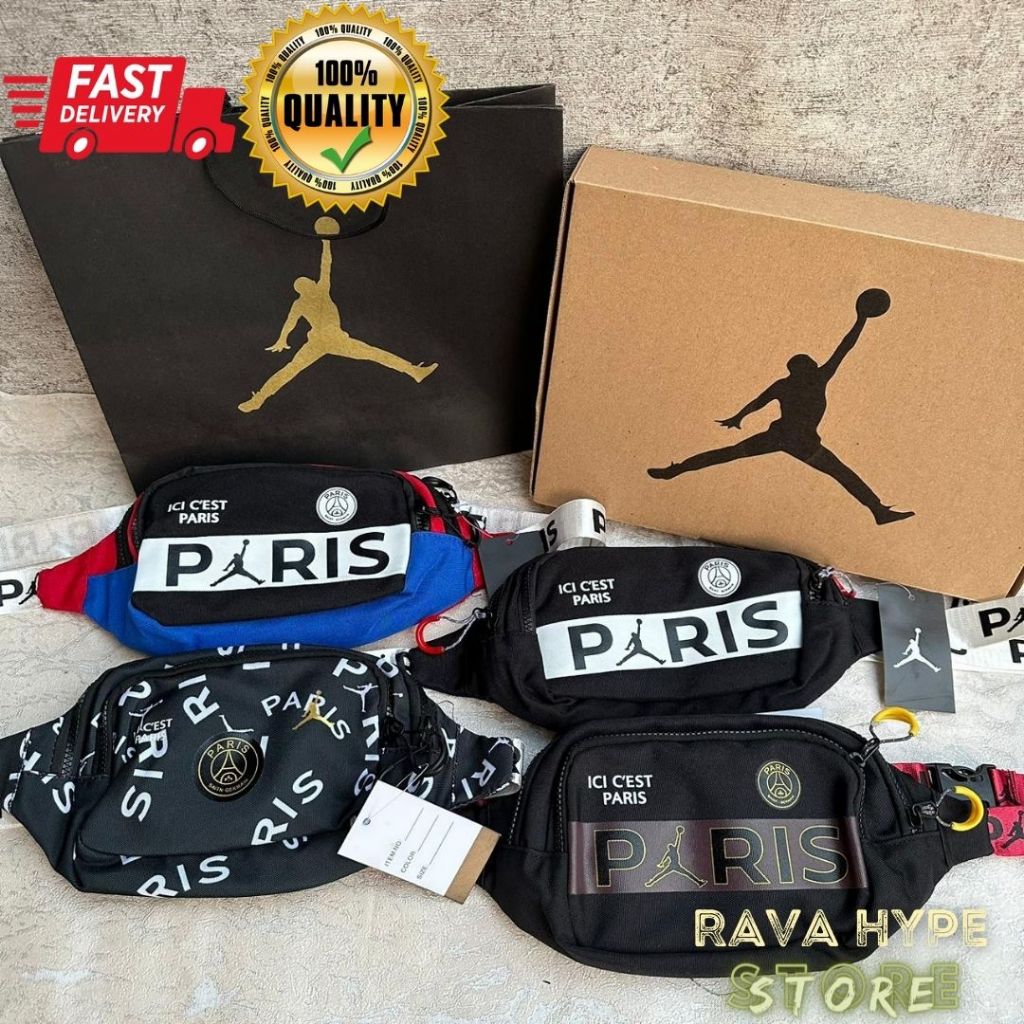 Waistbag Jordan Paris FULLSET / Tas Jordan Tas Selempang Tas Pinggang