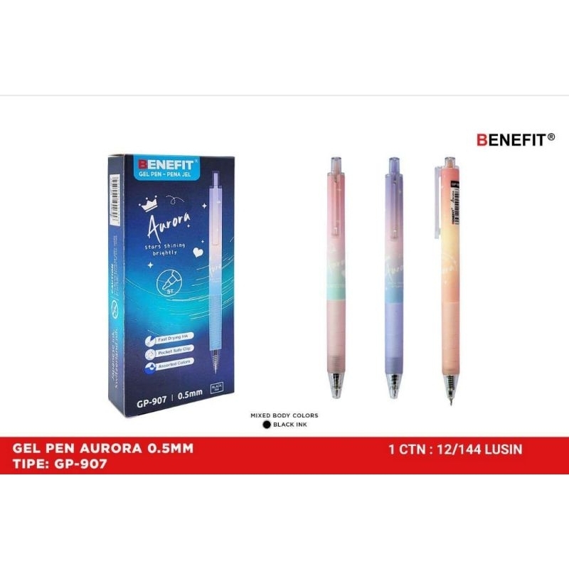 

Pena Gel Cetekan Aurora 0.5mm Benefit GP-907