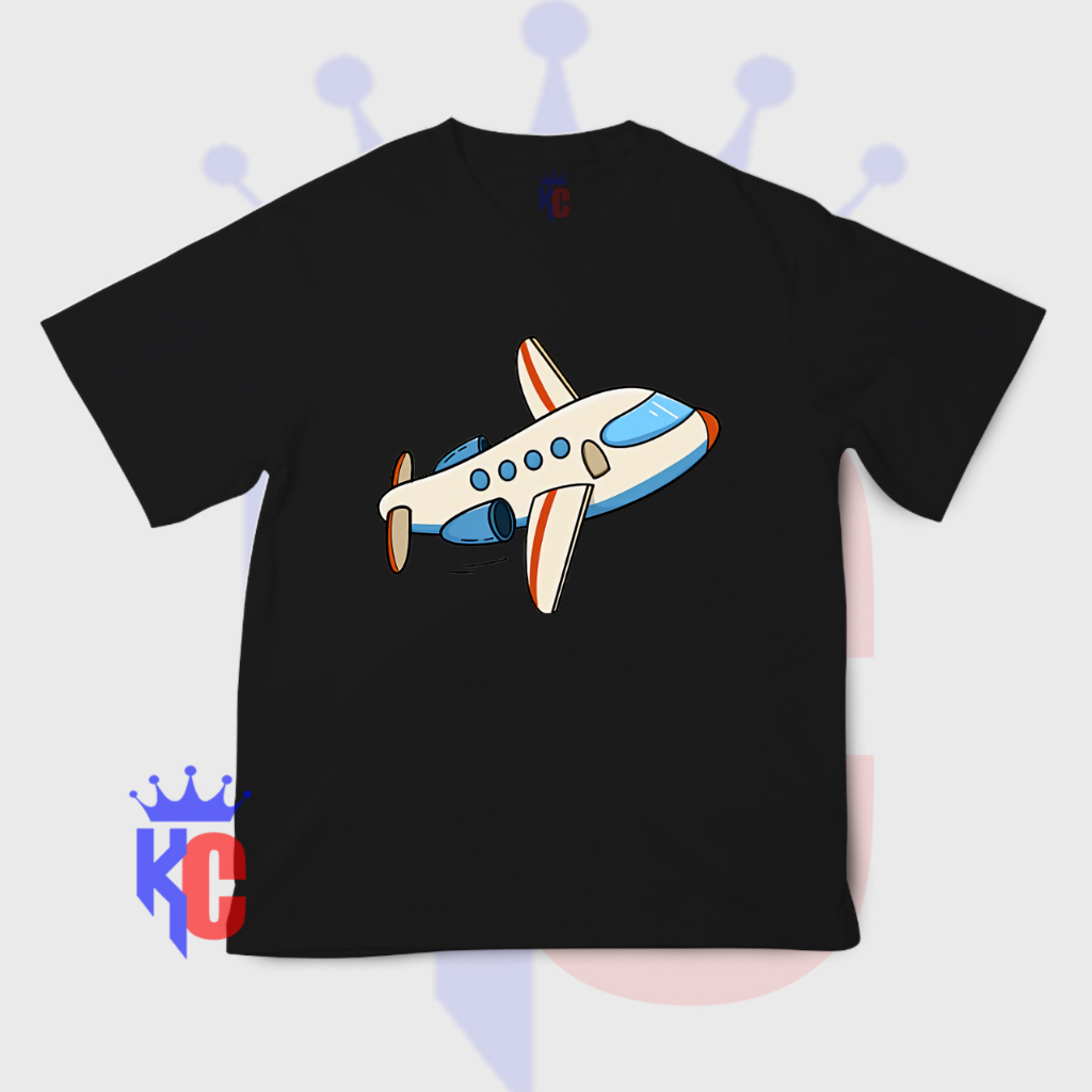 Baju Kaos Anak Pesawat Terbaru Bahan Premium Free Cetak Nama