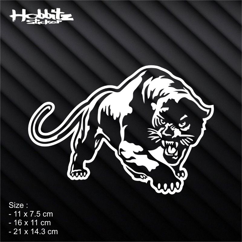 STICKER CUTTING BLACK PANTHER STIKER MOBIL MOTOR REFLEKTIF HOLOGRAM NYALA