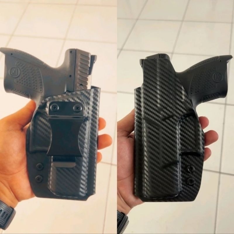 Holster CZ P10S Carbon Motif IWB CZ P10 S Polri IWB Selip Pinggang