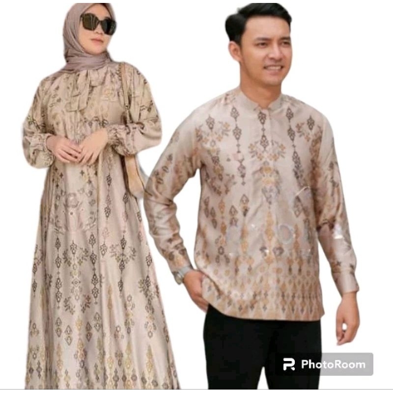 baju couple pasangan lebaran 2024 gamis couple pasangan baju batik pasangan suami istri dreslebaran 
