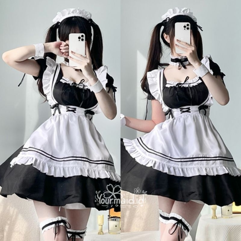 MAID COSTUME COSPLAY ANIME GIRL CUTE / BIG SIZE JUMBO / SMALL  KOSTUM PEMBANTU / LINGERIE / MINI DRE