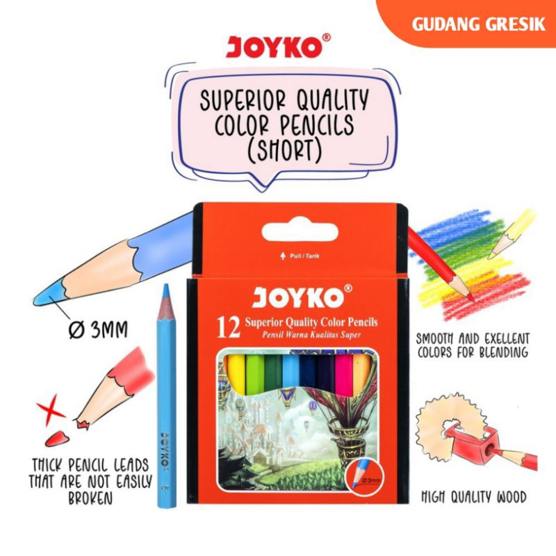 

GG | Color Pencils Pensil Warna Joyko CP - S12 12 Warna
