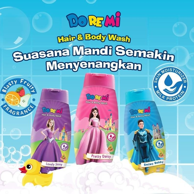 Doremi Hair & Body Wash 200ml - Sabun Mandi Cair