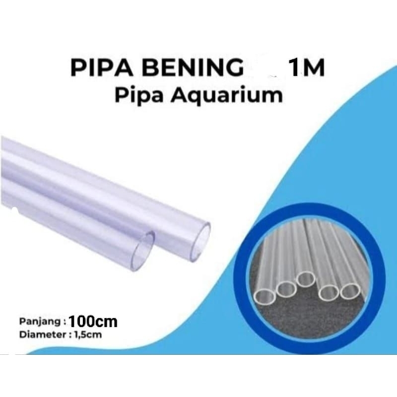 Pipa bening aquarium 1meter pipa filter aquarium 5/8" (inchi)