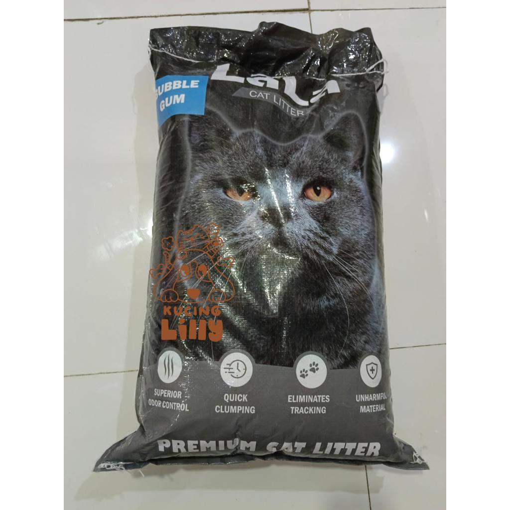 PASIR KUCING LALA 25 LITER (GOJEK/GRAB)- PASIR WANGI KUCING PASIR GUMPAL KUCING LALA BENTONITE PASIR