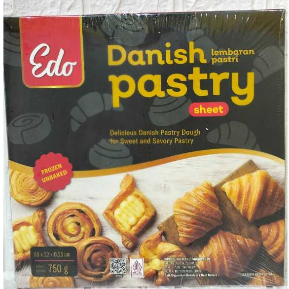 

Edo Danish Pastry Sheet 750gr Free Bubble Wrap dan Dus Tebal