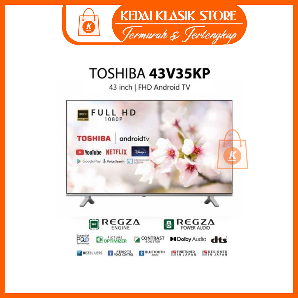 TOSHIBA 43V35KP LED TV FHD SMART ANDROID 43 INCH
